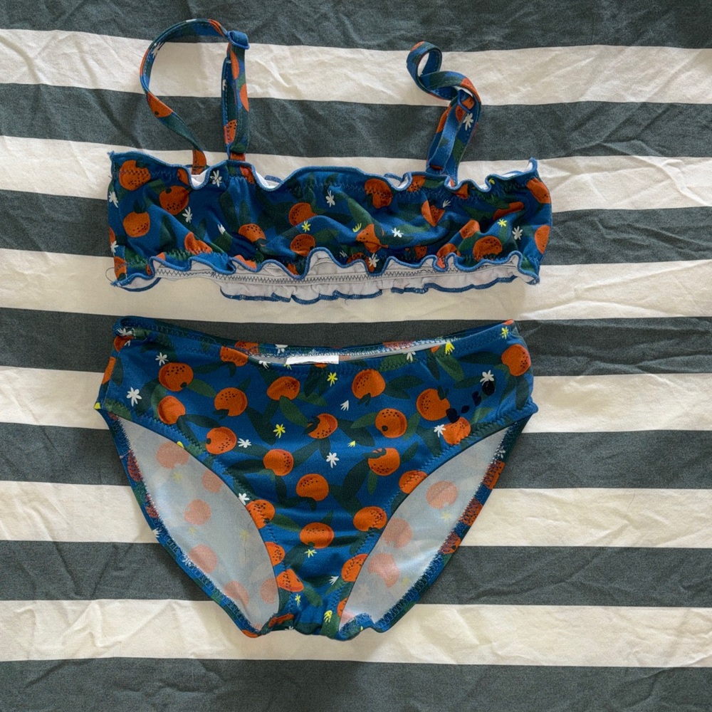 Bobo Choses Blue and Orange Kids Swim Bikini